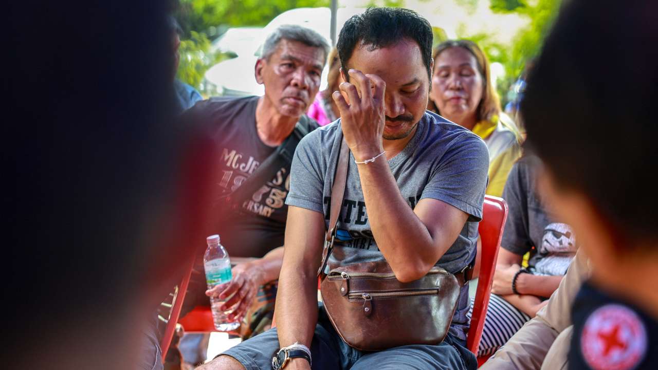 Thai man mourns family killed in shelling near Cambodia border, in Sisaket province