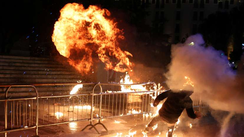 Anti-government protest in Tirana