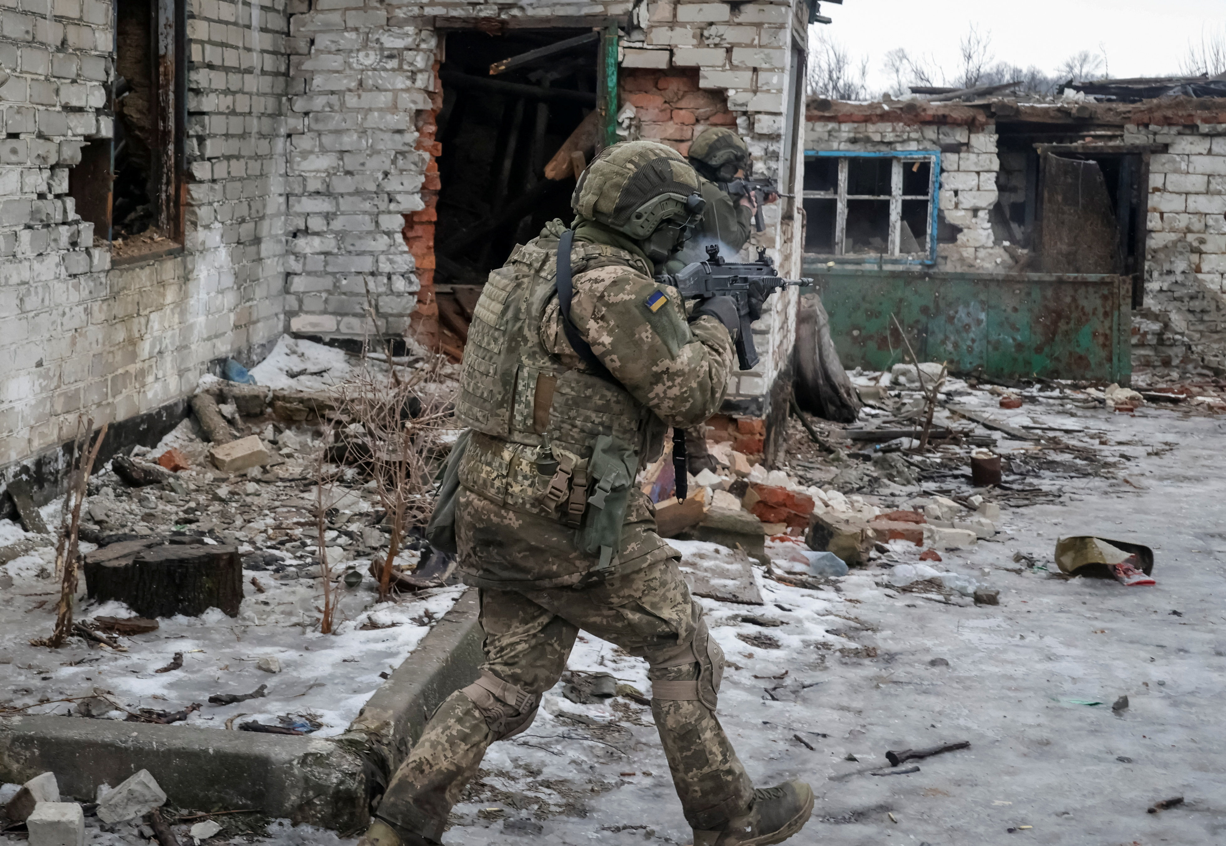 Foreign volunteers, aspiring drone pilots of the Armed Forces of Ukraine, attend basic military training in Kharkiv region