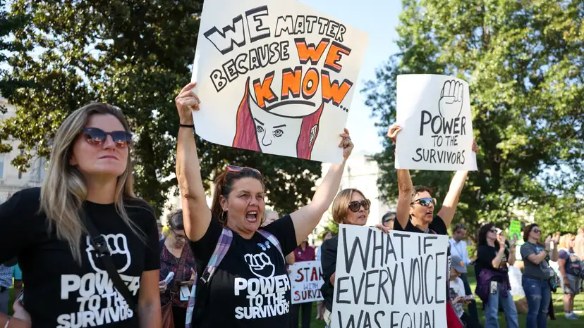 Rally in support of Epstein victims, in Washington
