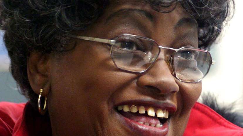 Claudette Colvin visits Booker T. Washington Magnet High School in Montgomery