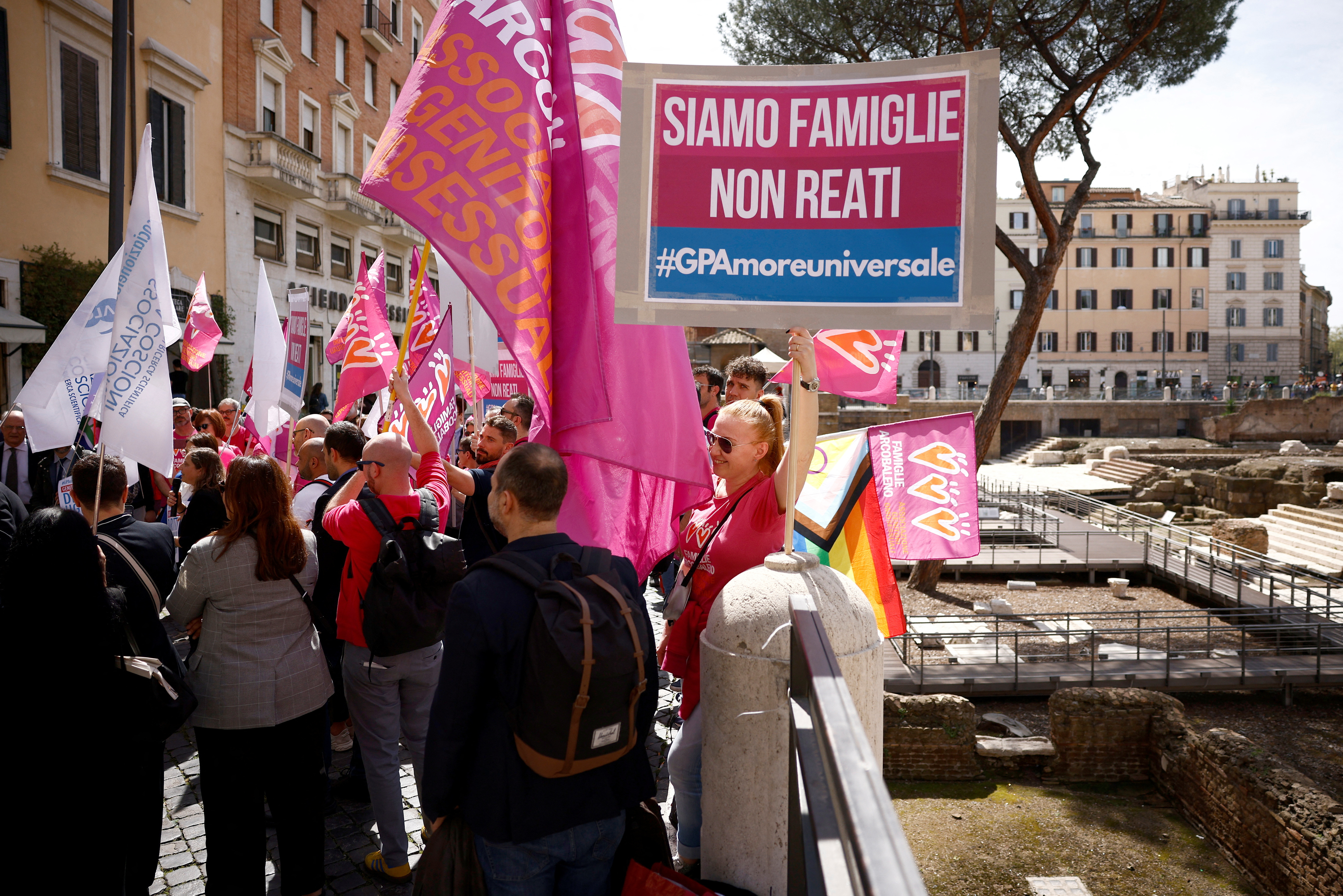 Demonstration in support of surrogate motherhood, in Rome