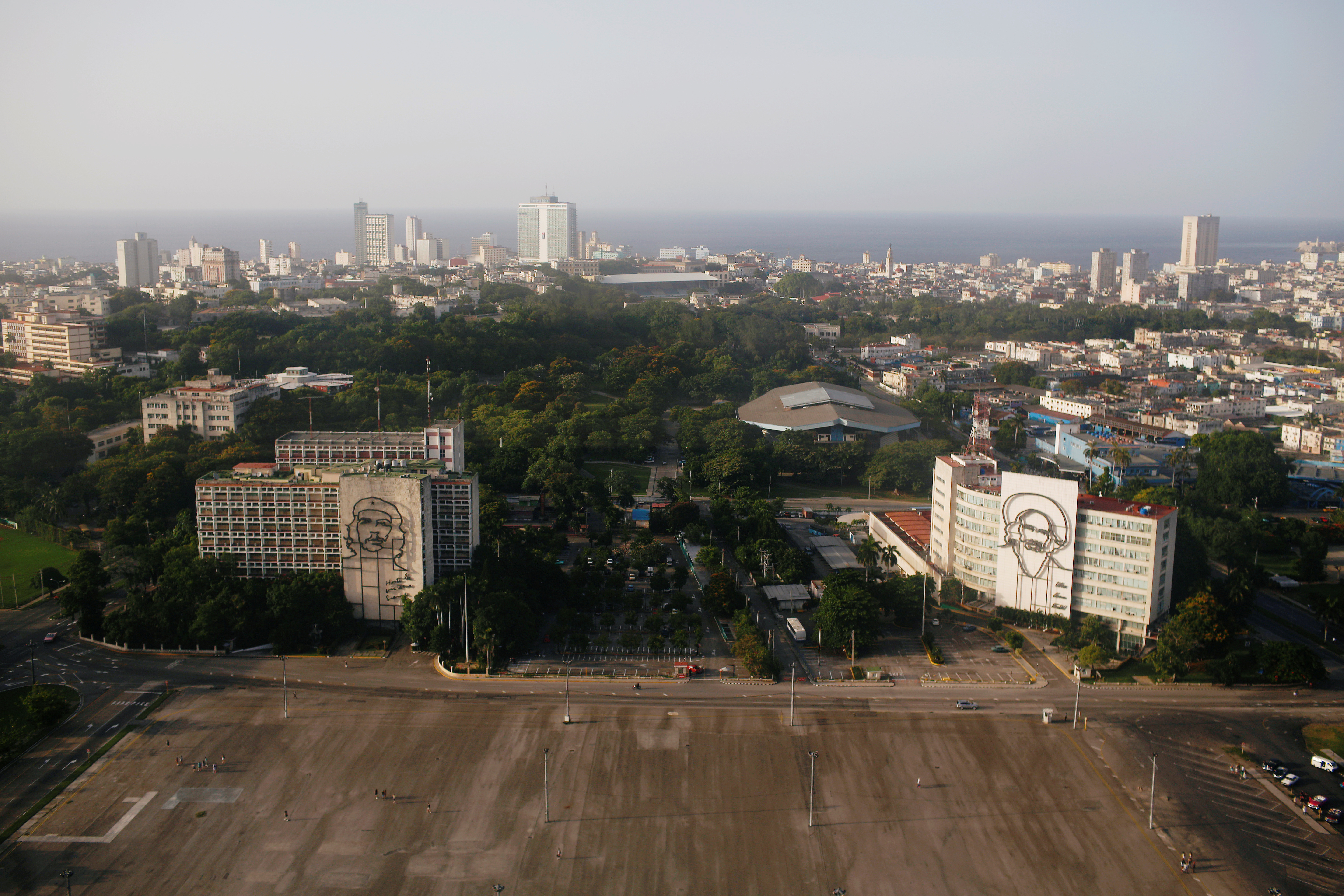 A general view shows the Plaza de la Revolucion in Havana