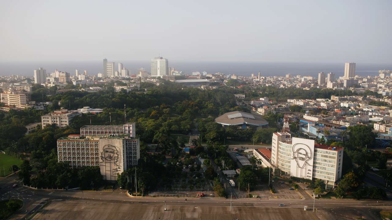 A general view shows the Plaza de la Revolucion in Havana