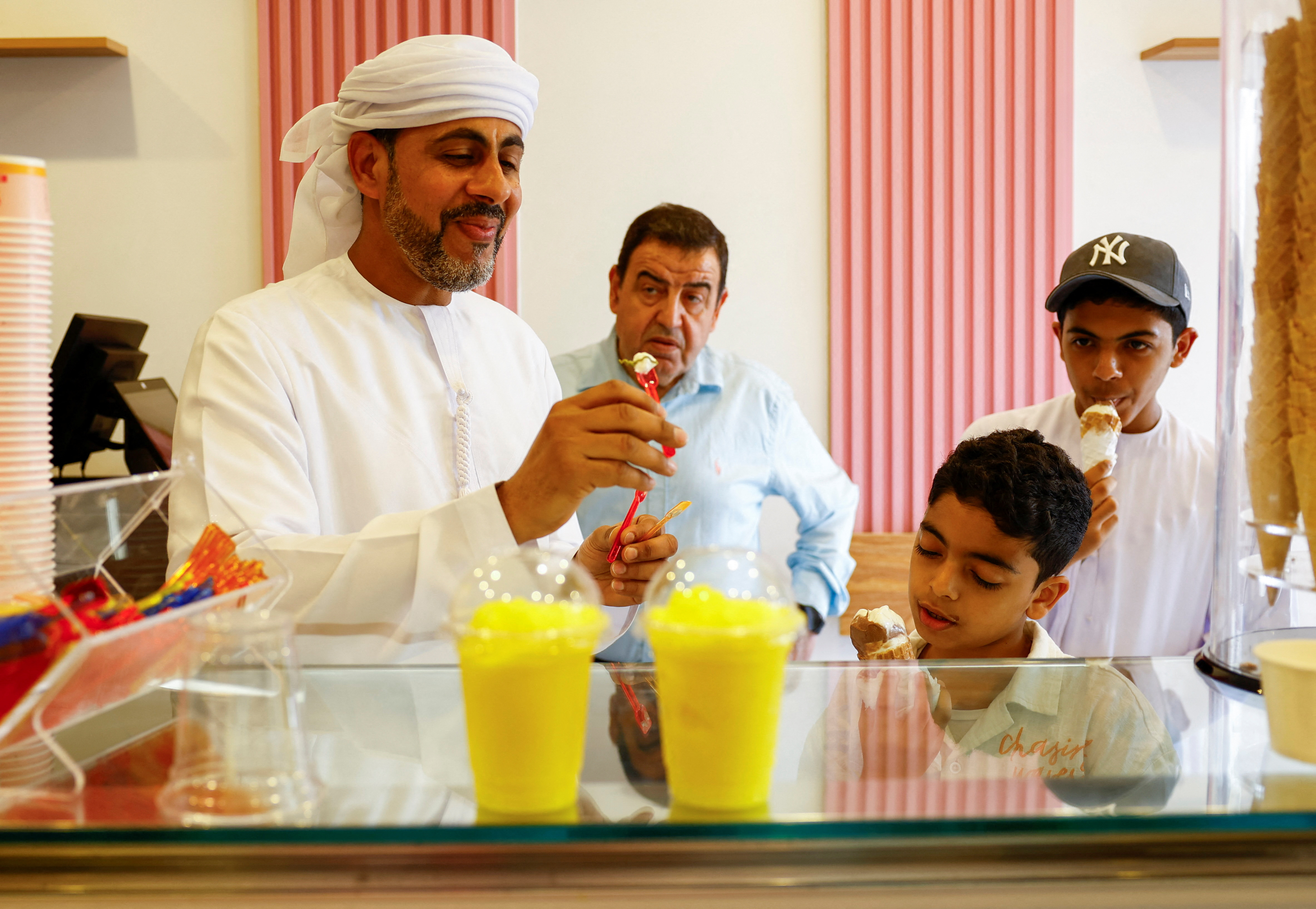 Destroyed Gaza ice cream shop gets a new life in the UAE