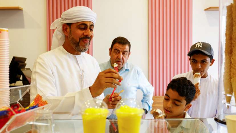 Destroyed Gaza ice cream shop gets a new life in the UAE