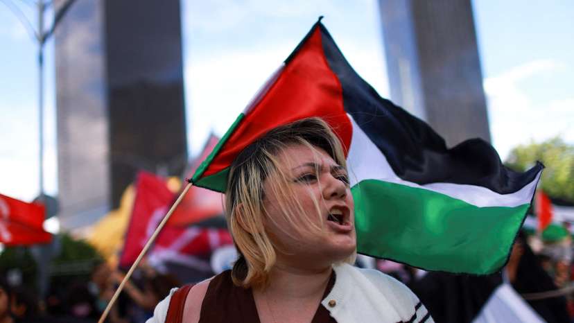 Pro-Palestinian protest in Mexico City