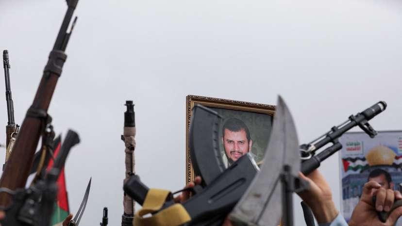 Protesters rally in solidarity with Palestinians, in Sanaa