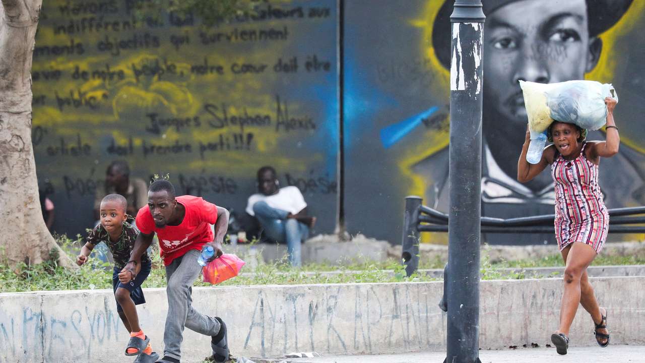 Gunfire near Haiti's National Palace, in Port-au-Prince