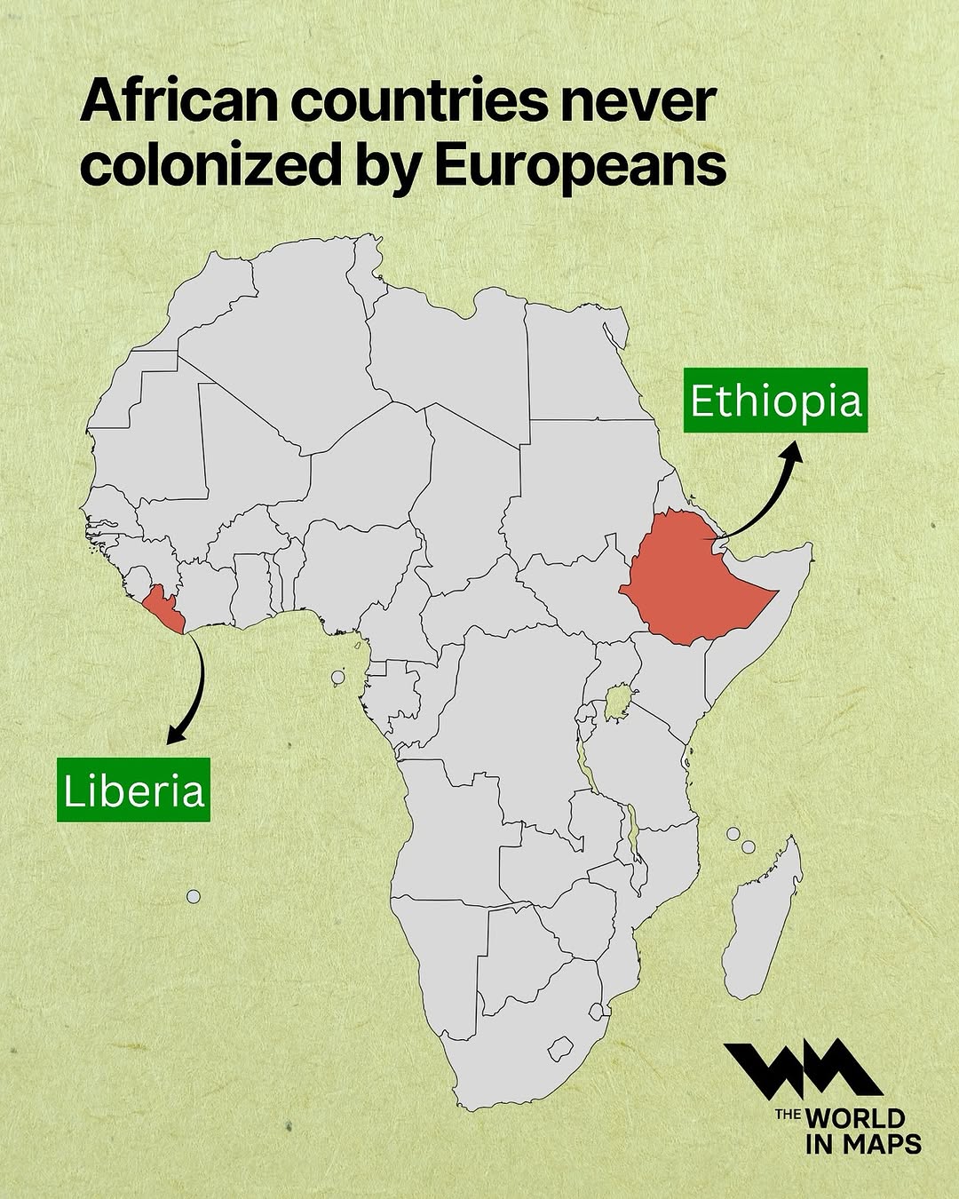 While the vast majority of Africa fell under European colonial rule during the late 19th and early 20th centuries, there are two notable exceptions- Ethiopia and Liberia. These countries are often cited as the onl