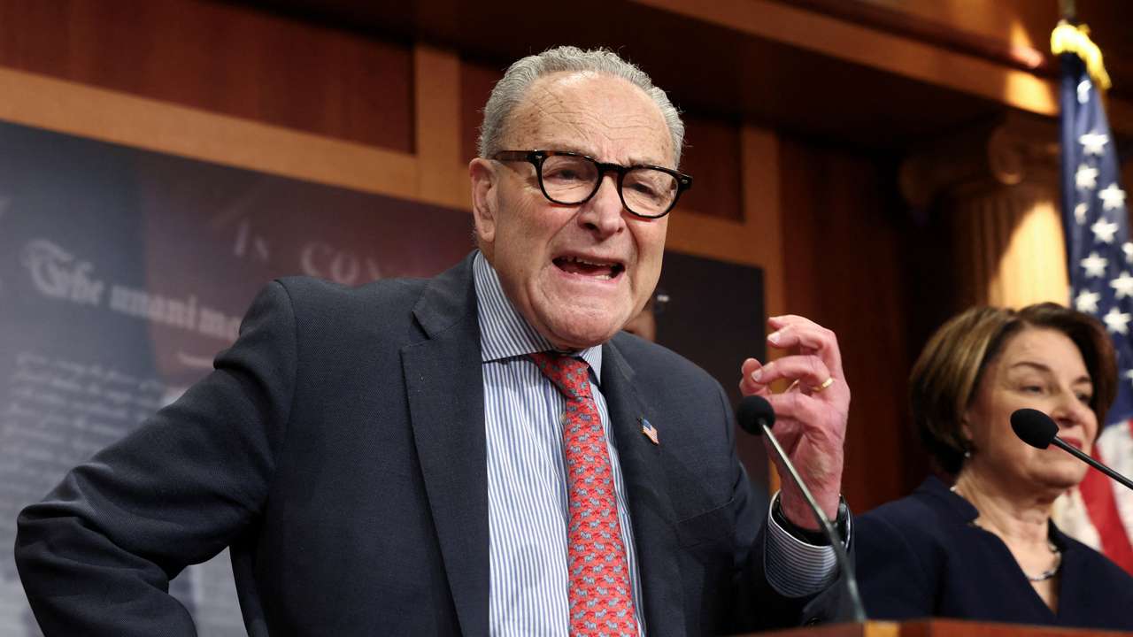 Schumer speaks after healthcare plan votes at the Capitol In Washington