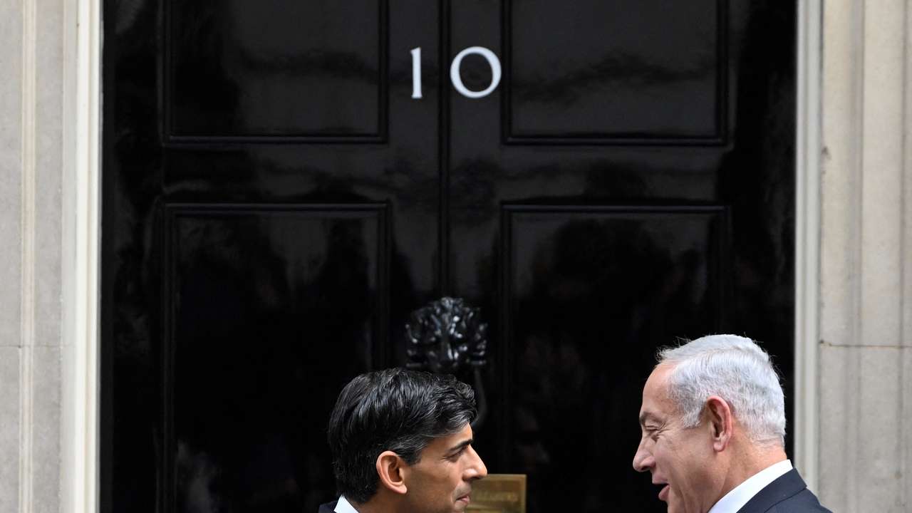 British PM Rishi Sunak meets Israeli PM Benjamin Netanyahu in London
