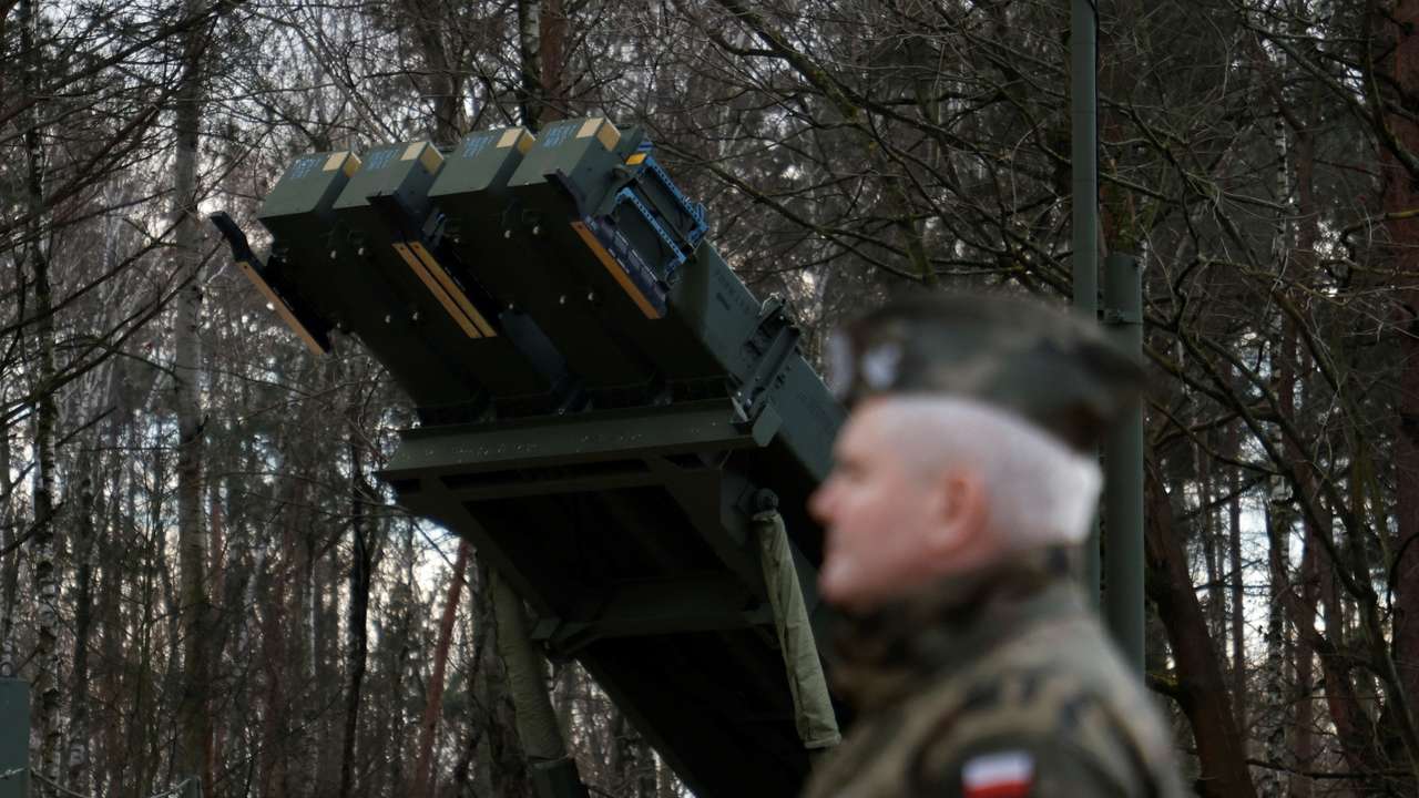 Patriot launchers at Polish military base