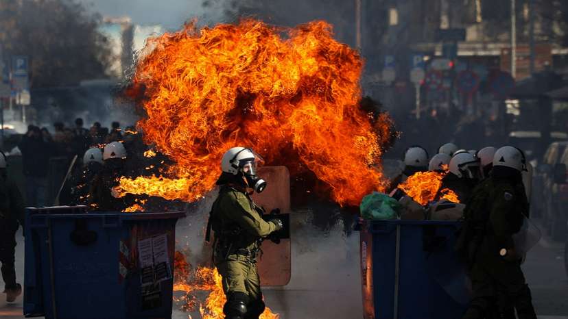 Demonstration marking third anniversary of the 2023 Tempi train crash, in Thessaloniki