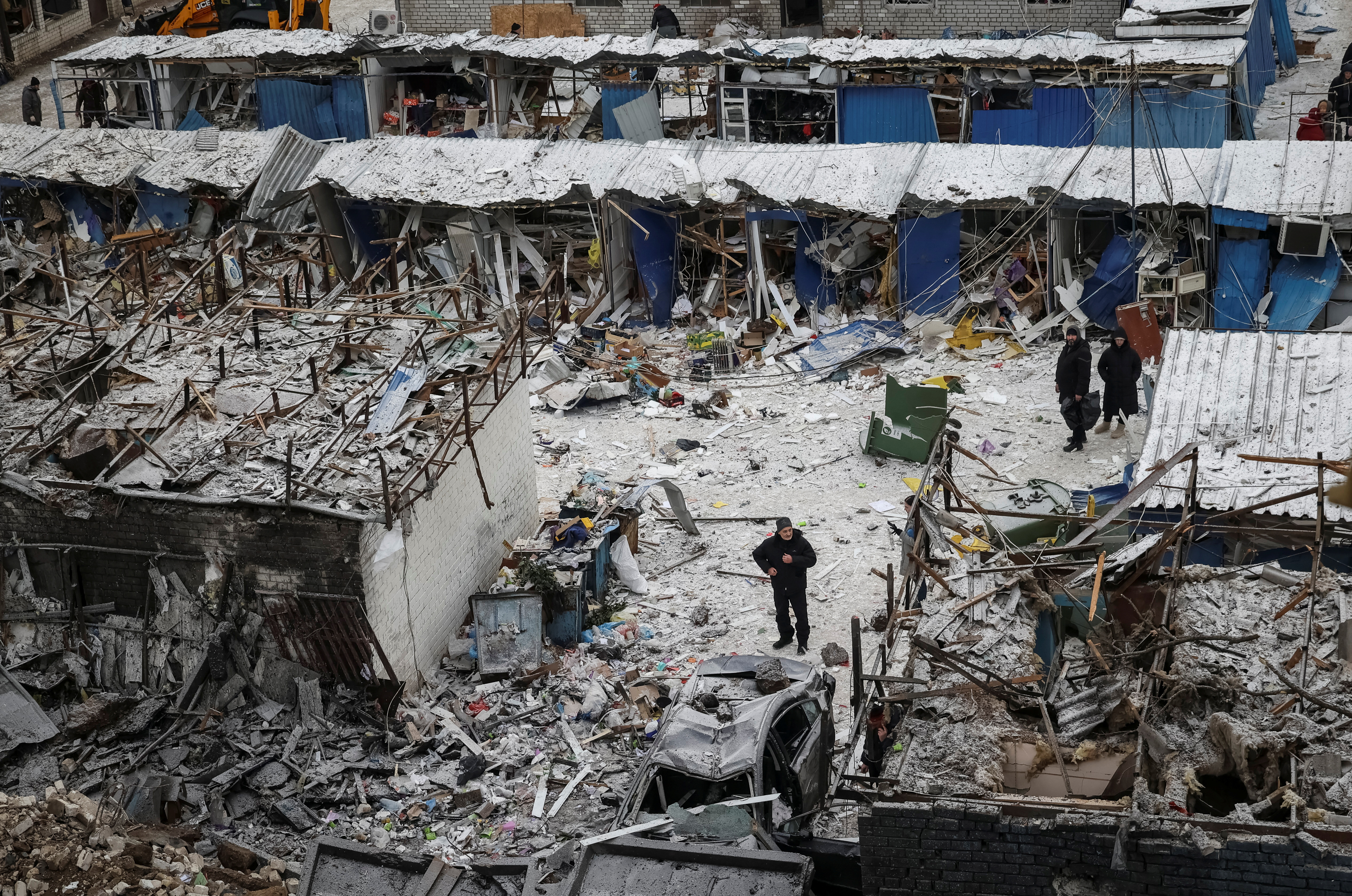 Aftermath of a Russian missile attack in Kharkiv