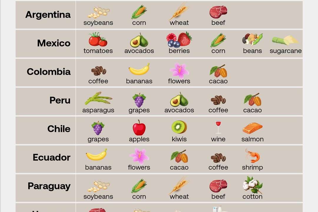 Latin America’s agricultural powerhouses drive global food supplyWorld Visualized