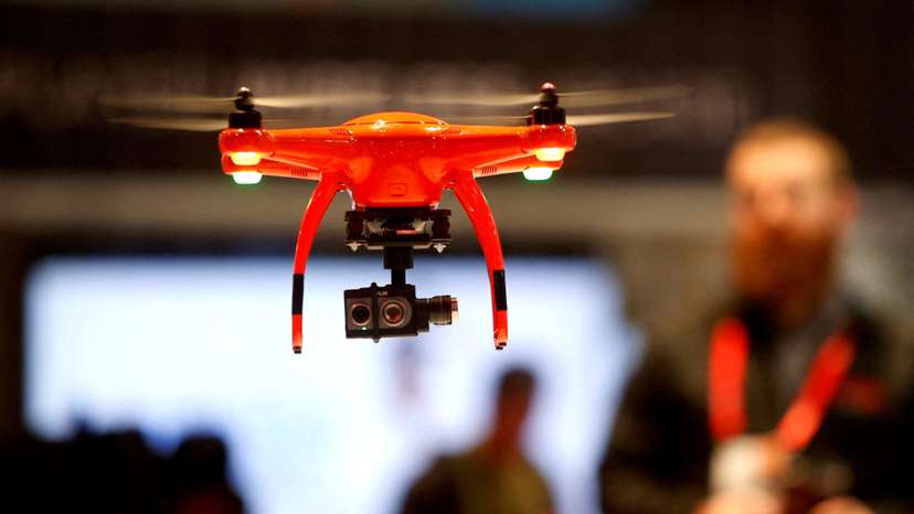 FILE PHOTO: An Autel Robotics X-Star drone with a FLIR Duo module is shown during the 2017 CES in Las Vegas
