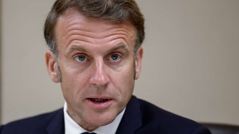 French President Emmanuel Macron attends a national security meeting