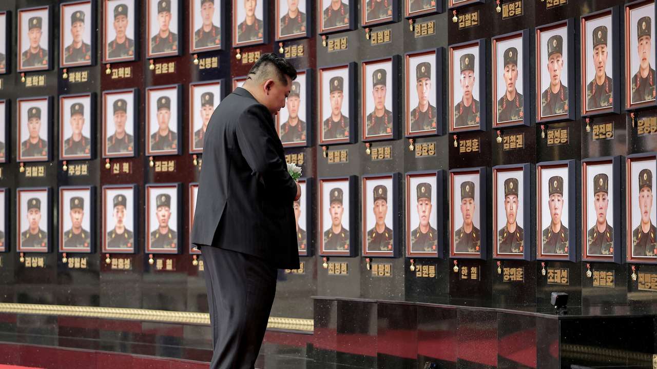 North Korean leader Kim Jong attends a national commendation ceremony at the headquarters of the Central Committee of the Korean Workers' Party, in Pyongyang