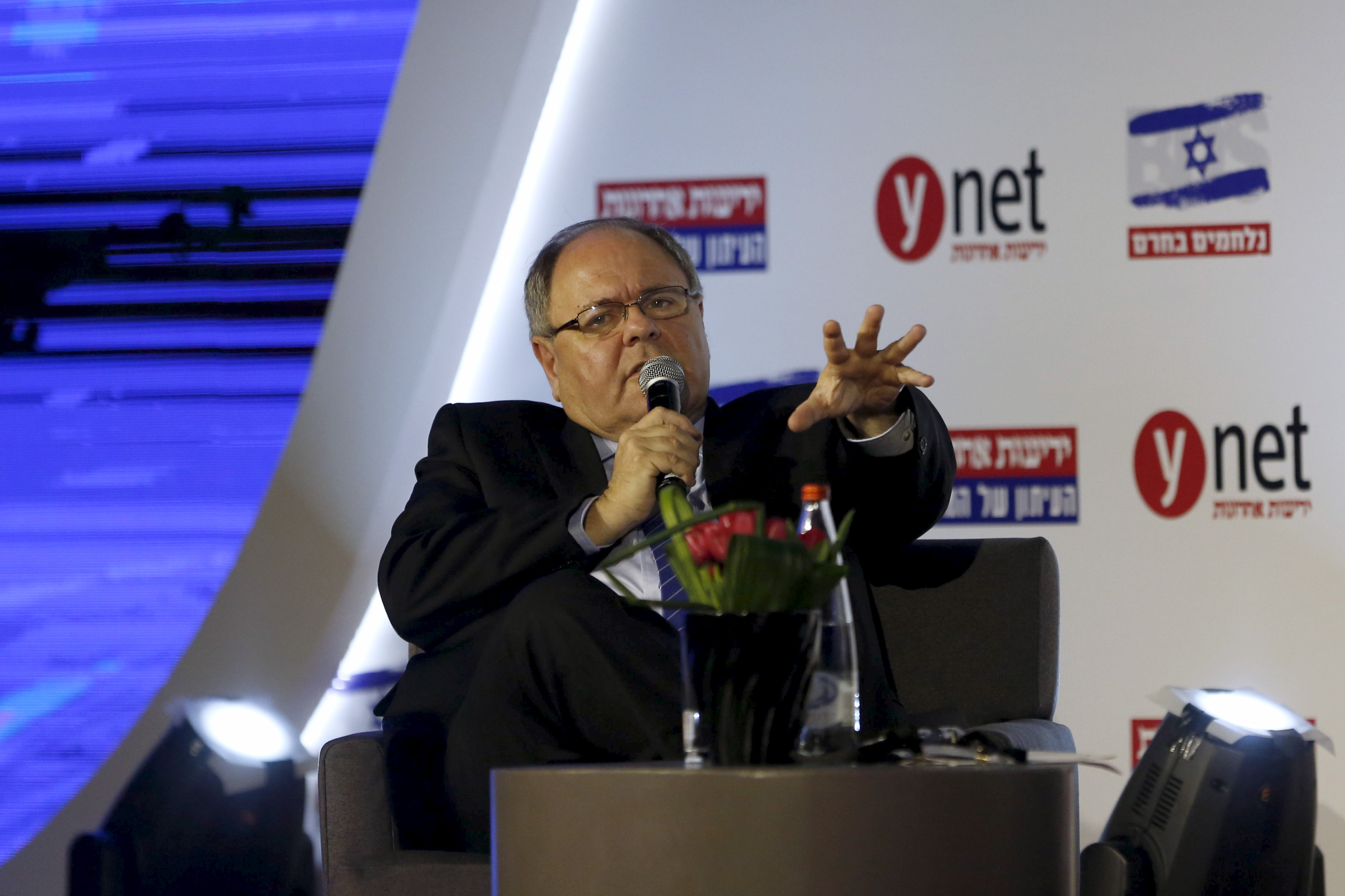 Former settler leader, Dayan, who was announced as the consul-general in New York on Monday, speaks at a conference on fighting the anti-Israel boycott, in Jerusalem