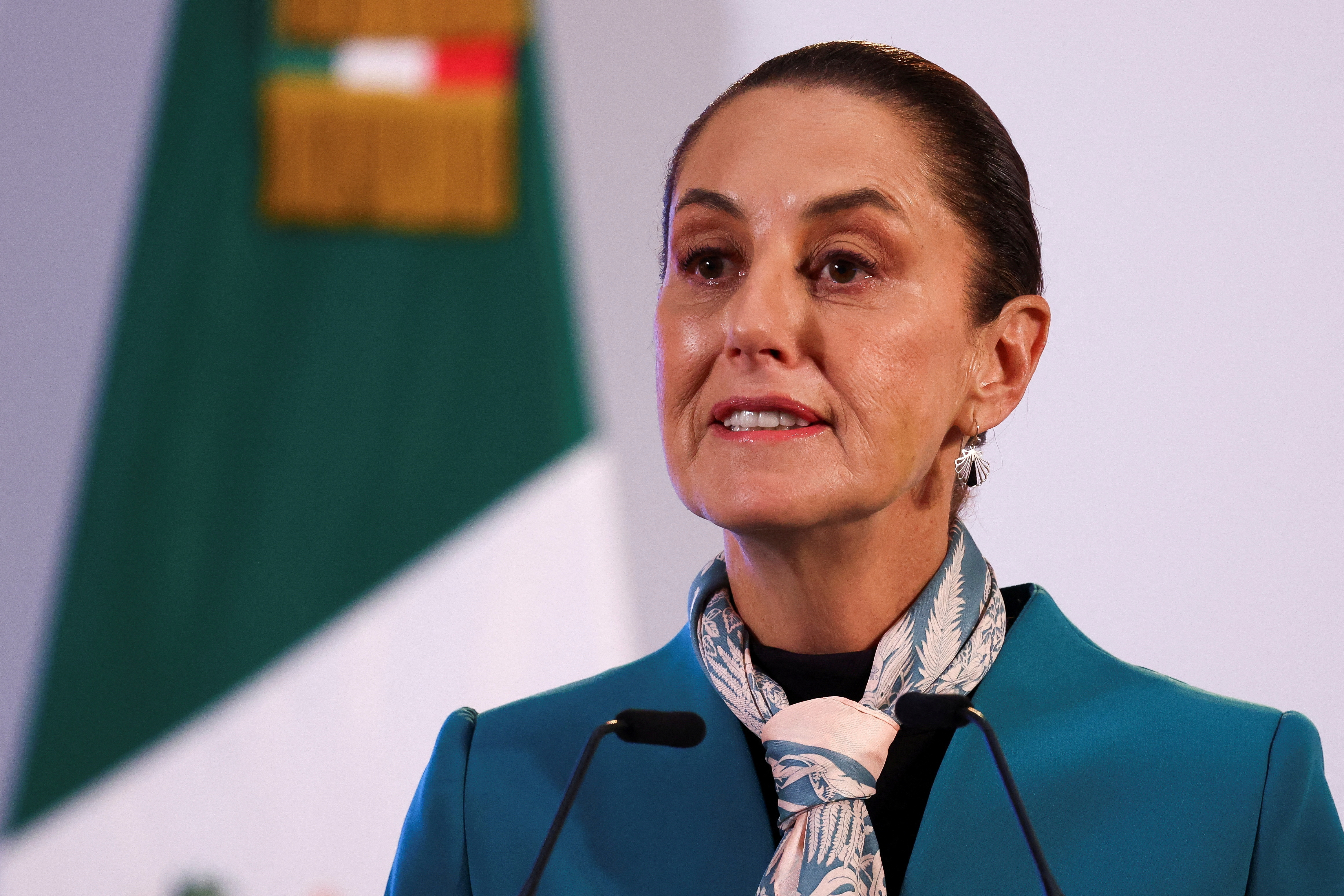 Mexico's President Claudia Sheinbaum holds a press conference in Mexico City