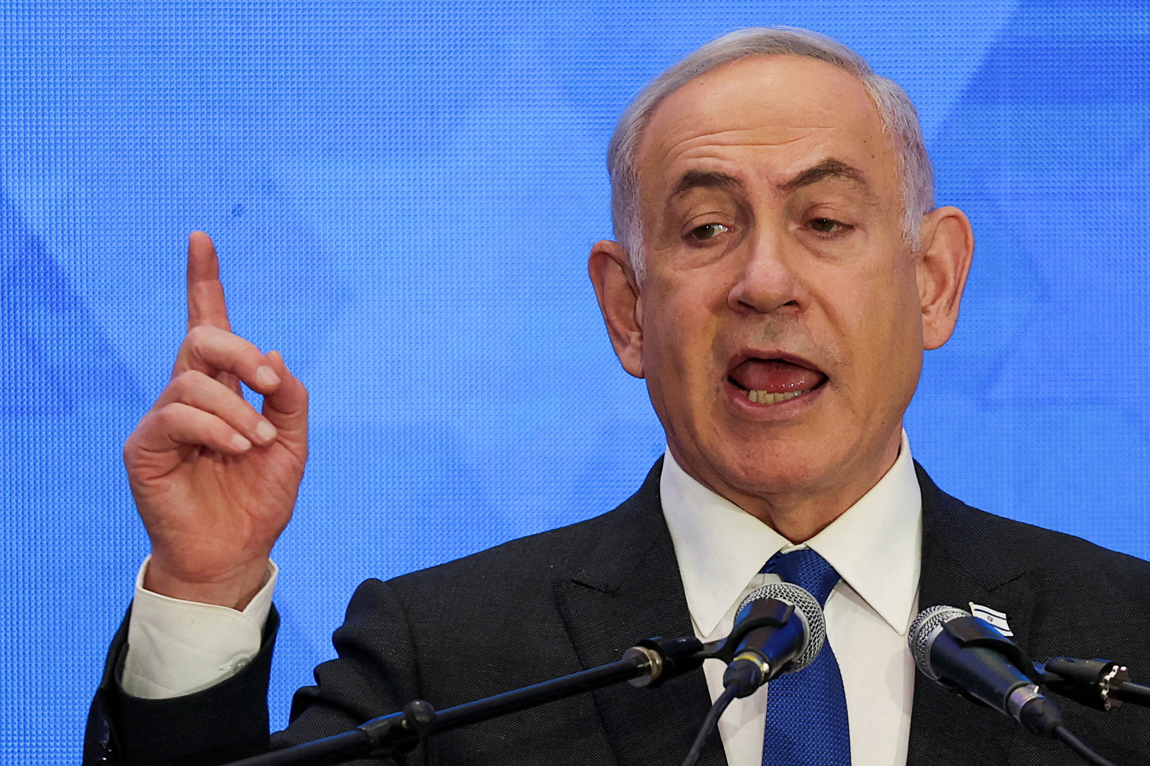 FILE PHOTO: Israeli Prime Minister Benjamin Netanyahu speaks in Jerusalem