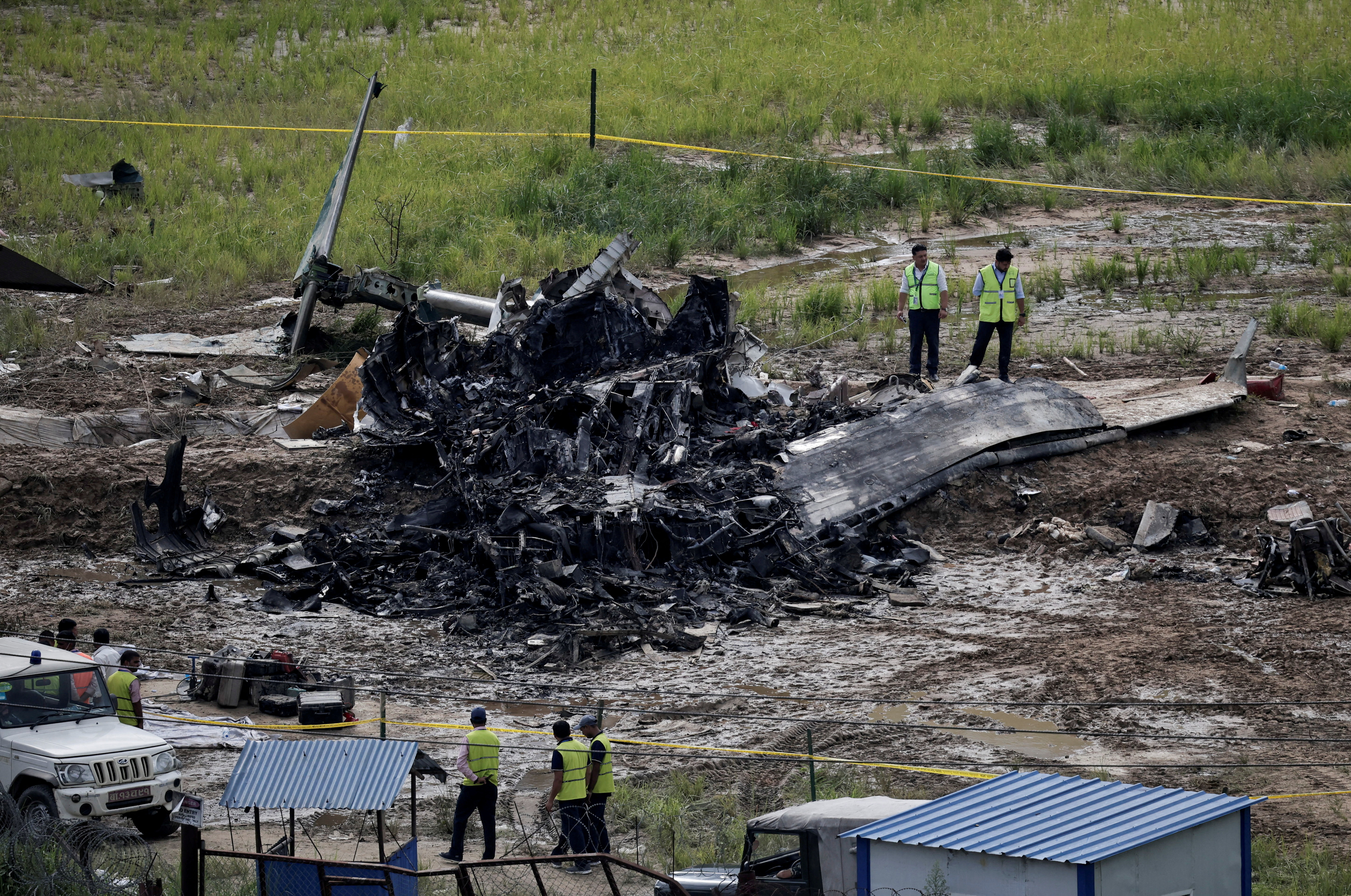 FILE PHOTO: Plane crash at Nepal's Kathmandu airport