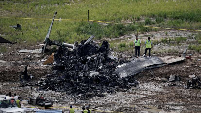 FILE PHOTO: Plane crash at Nepal's Kathmandu airport