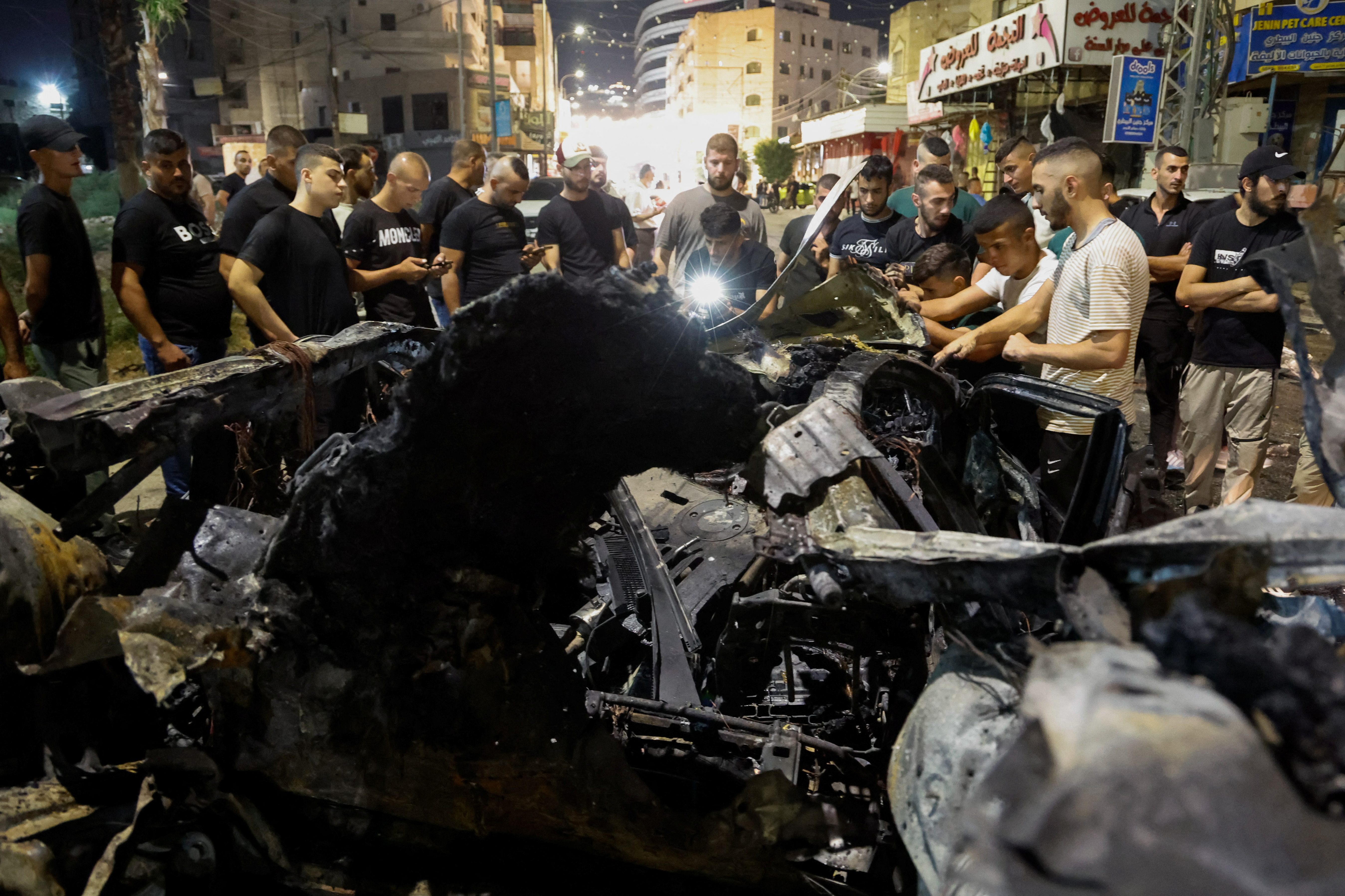 Aftermath of an Israeli airstrike, in Jenin
