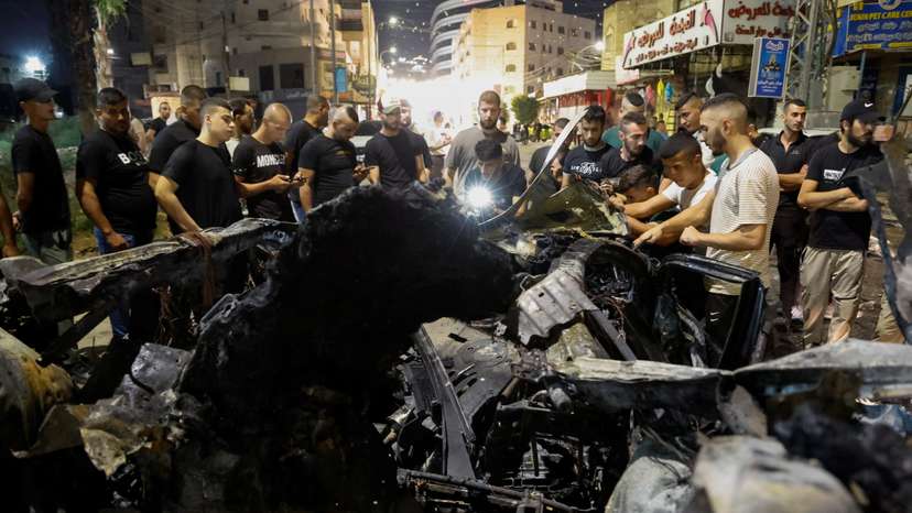 Aftermath of an Israeli airstrike, in Jenin