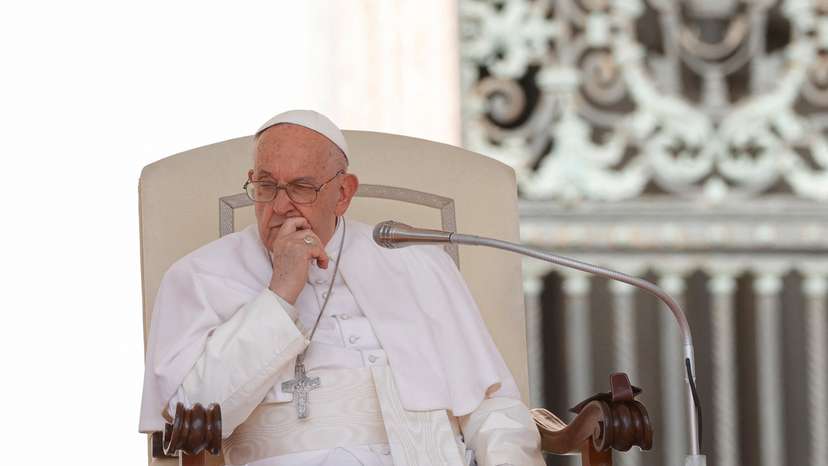 FILE PHOTO: Pope Francis holds the weekly general audience at the Vatican