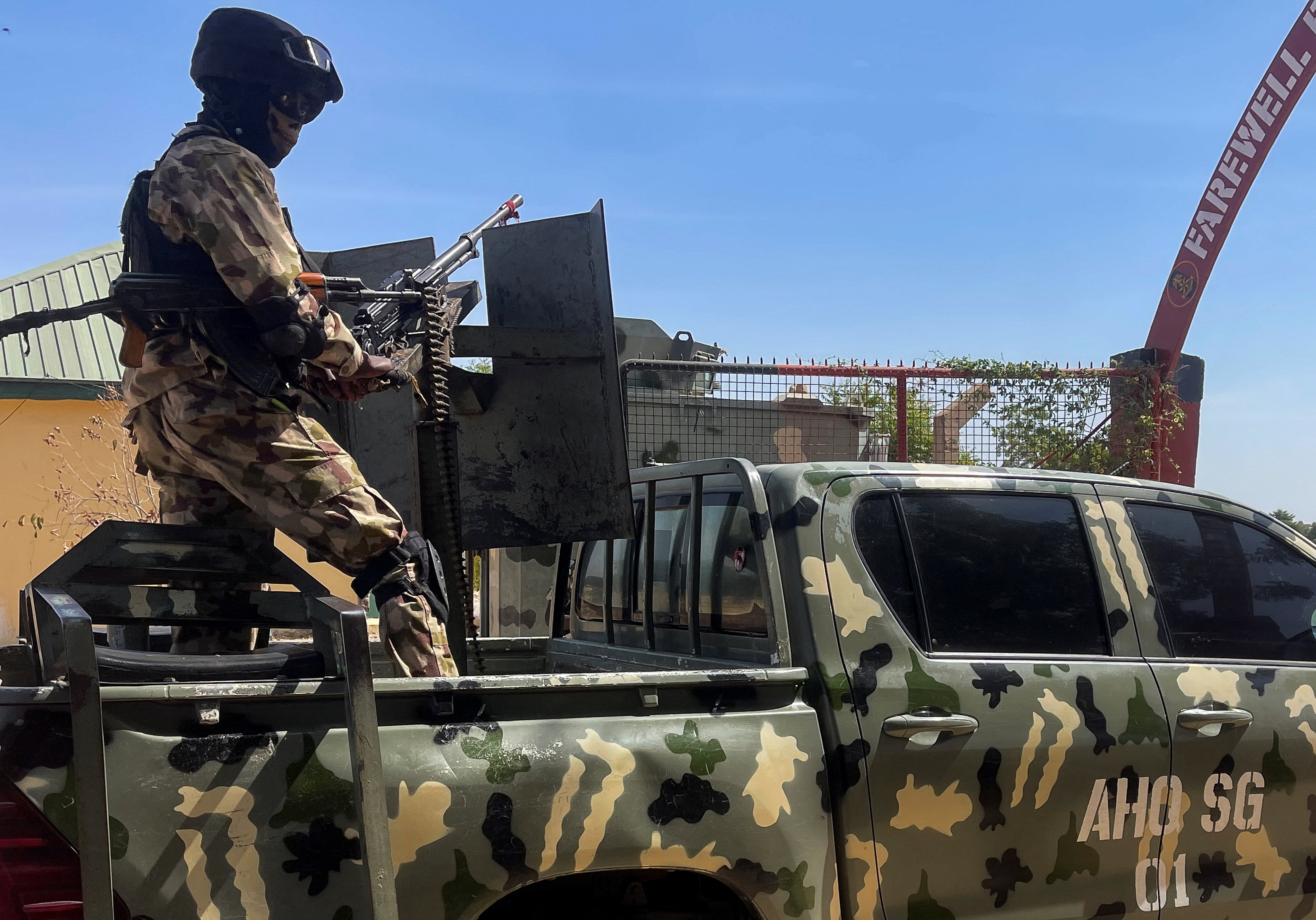 Nigeria's Chief of Army Staff inspects troops in Maimalari Cantonment in Maiduguri, Borno Nigeria