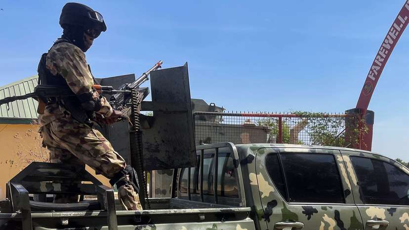 Nigeria's Chief of Army Staff inspects troops in Maimalari Cantonment in Maiduguri, Borno Nigeria