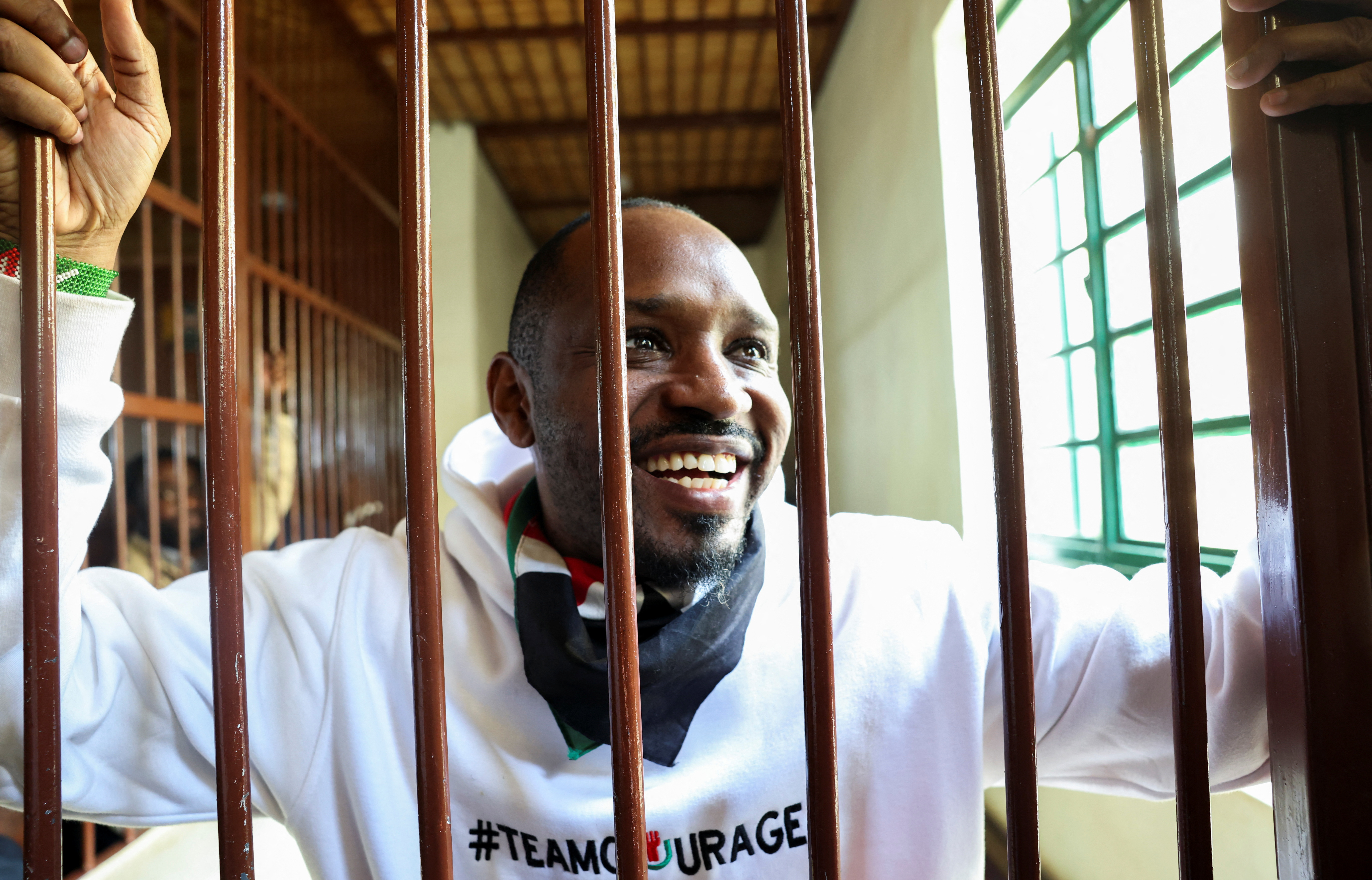 Kenya rights activist charged with unlawful possession of ammunition, at the Kahawa Law Courts