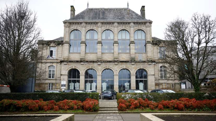 A view shows the courthouse of Vannes