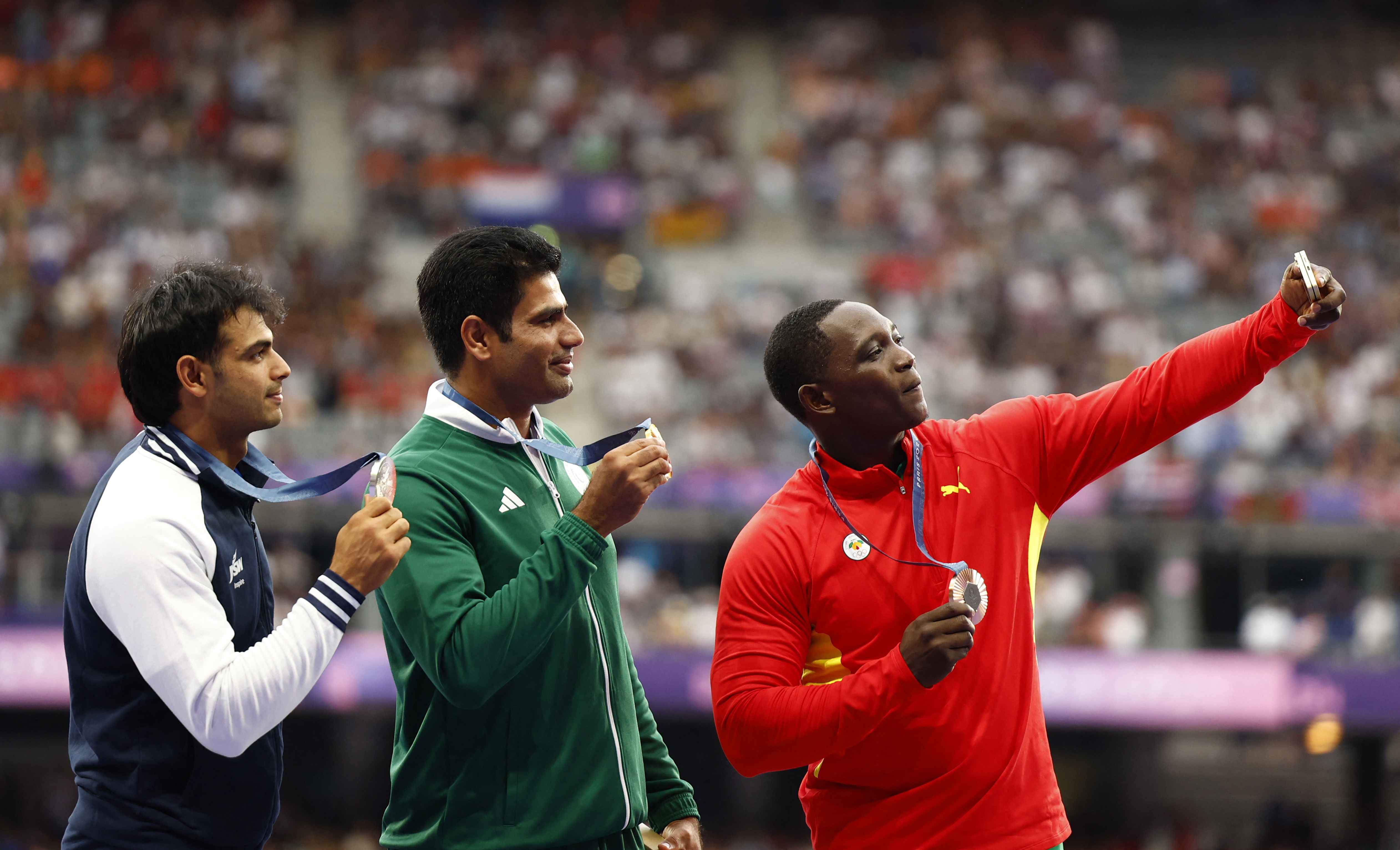 Athletics - Men's Javelin Throw Victory Ceremony