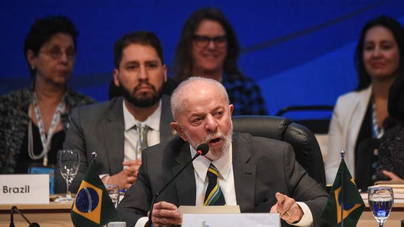 Brazil's President Lula attends task force meeting with Global Alliance Against Hunger and Poverty in Rio de Janeiro