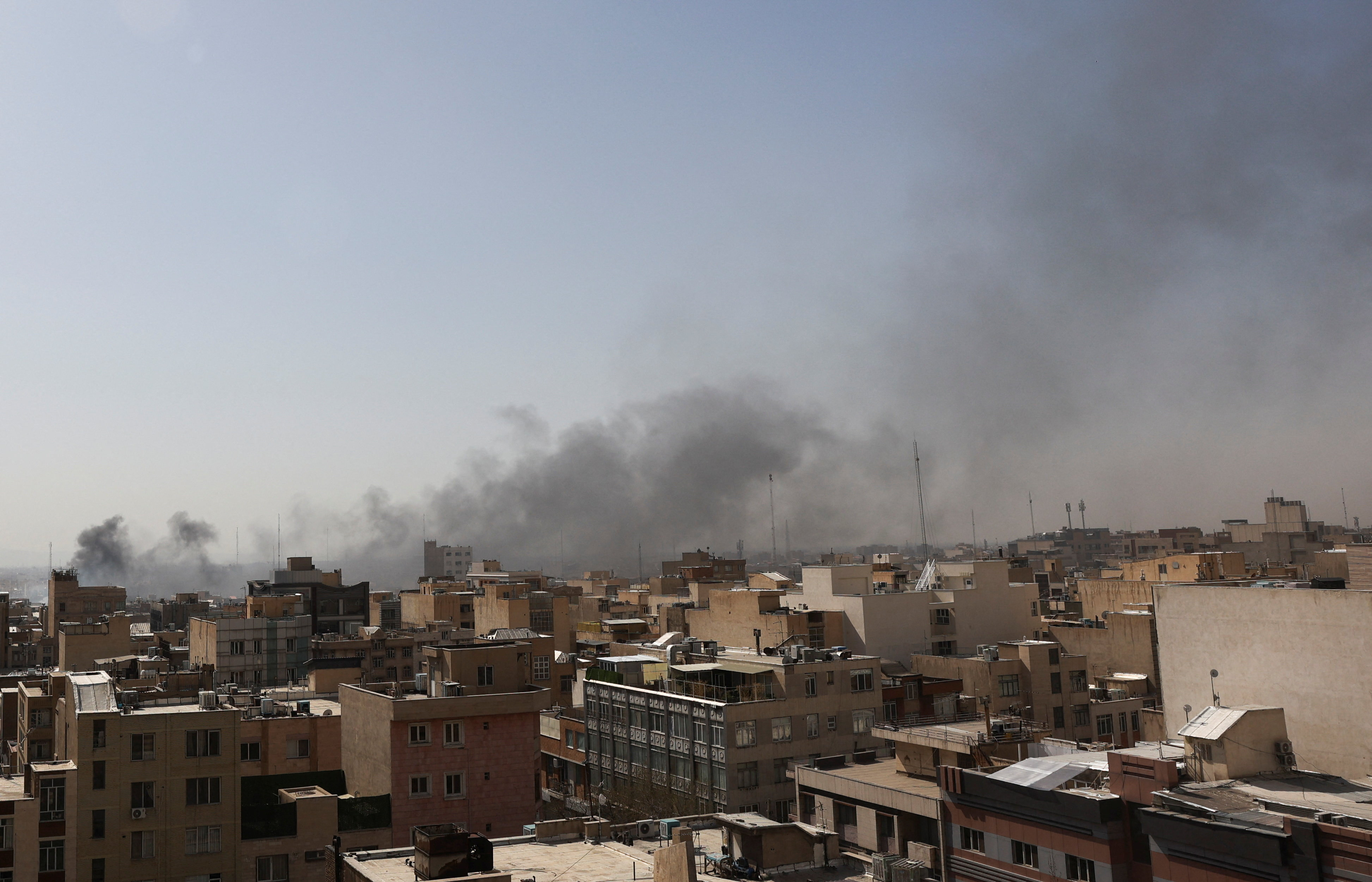 Aftermath of strike in Tehran