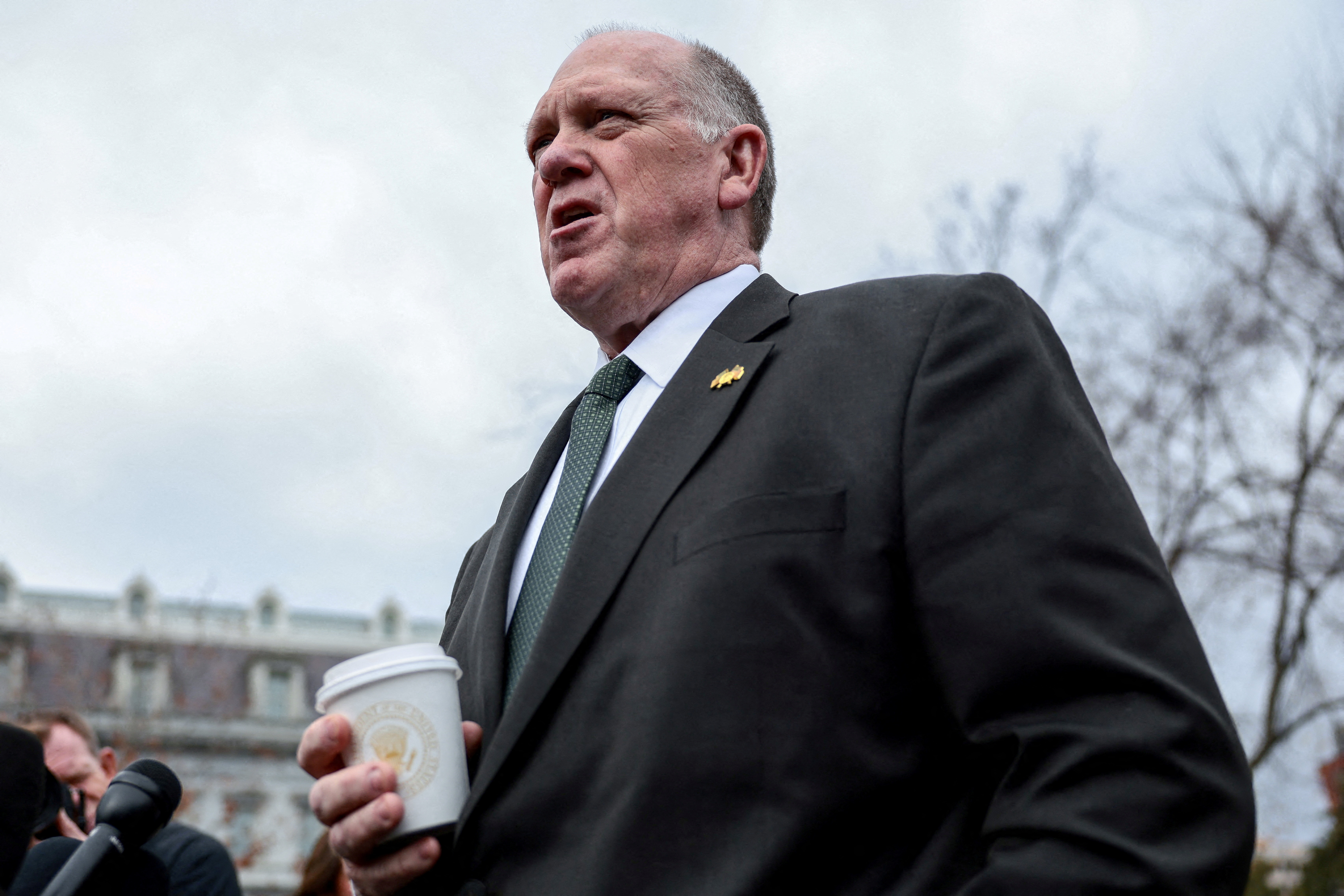 FILE PHOTO: White House border czar Tom Homan speaks to the media, in Washington