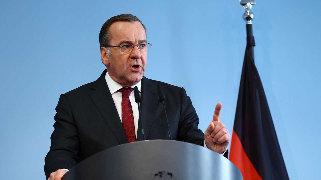 Germany's Defence Minister Boris Pistorius gives statement on apparent eavesdropping of German Army call, in Berlin