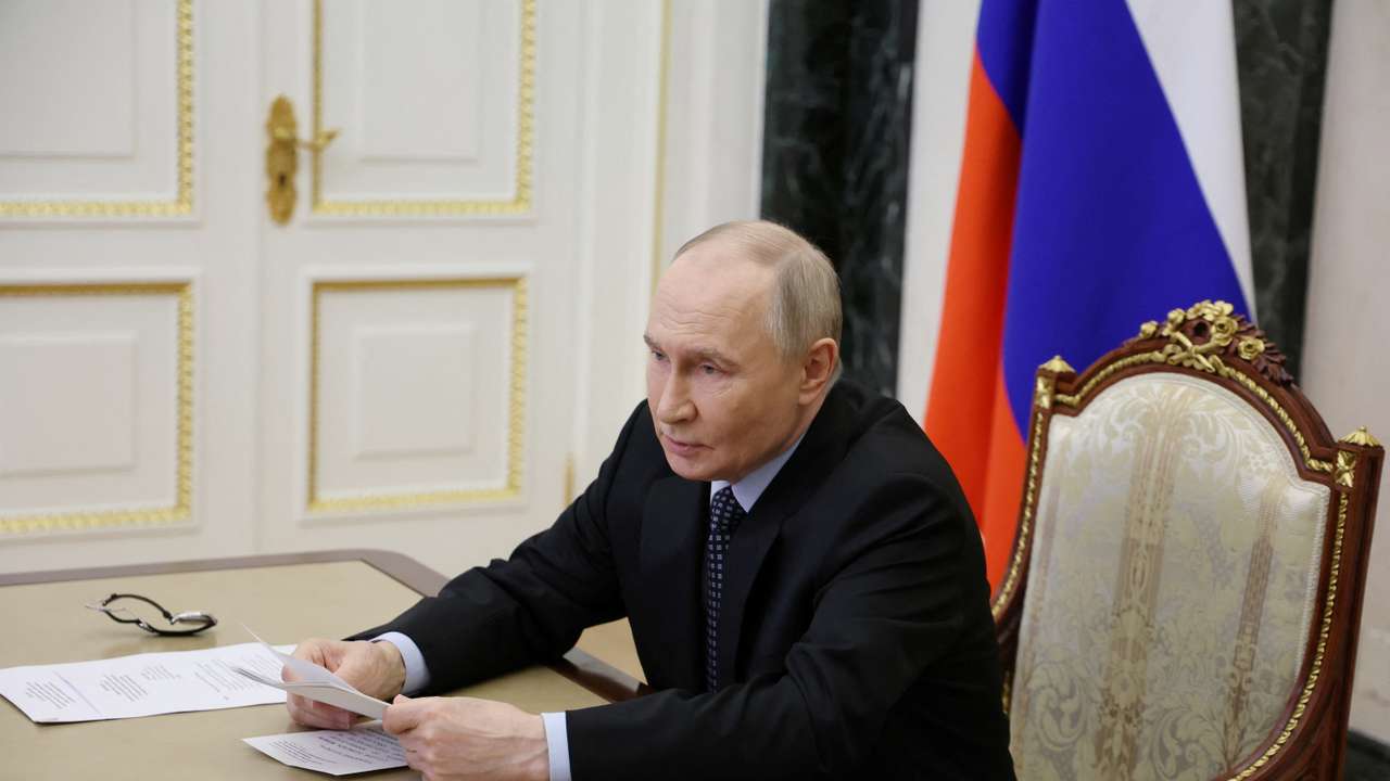 Russian President Putin chairs a meeting in Moscow