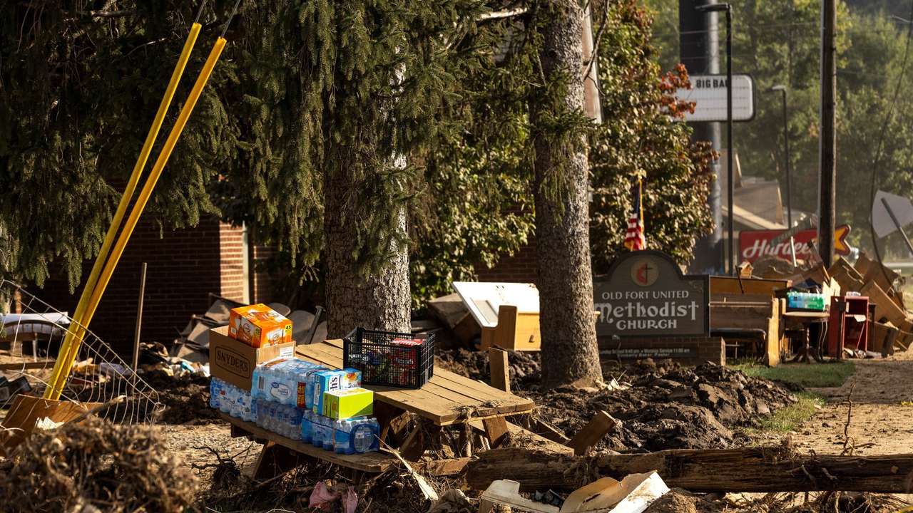 Aftermath of Hurricane Helene in North Carolina