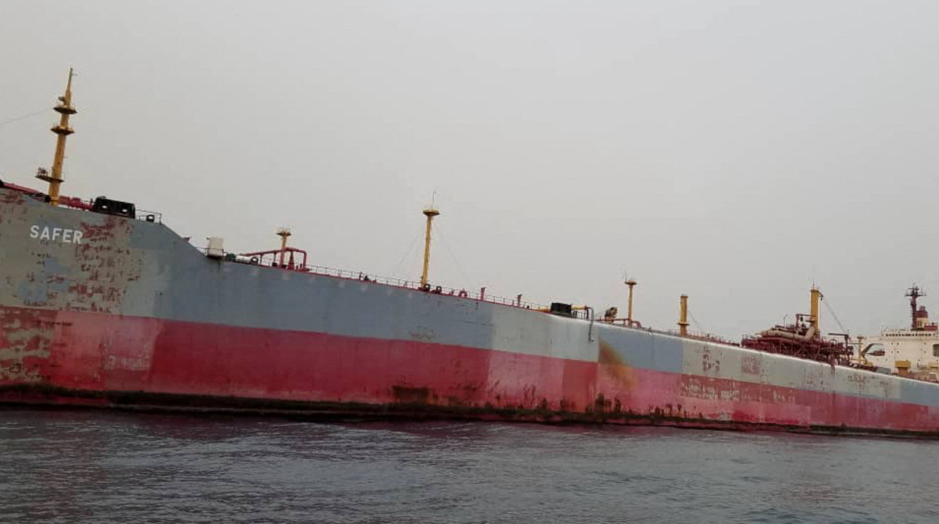 FILE PHOTO: Decaying vessel FSO Safer is moored off Yemen's coast