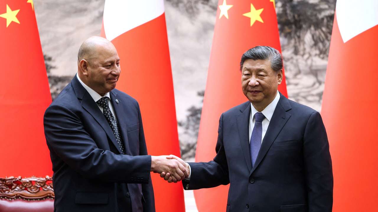 China’s President Xi Jinping meets Tonga's King Tupou VI in Beijing