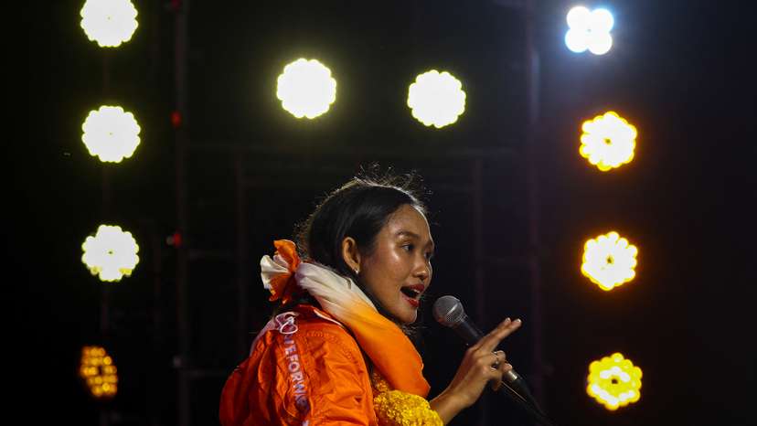 Young Thais who questioned monarchy look to win seats in parliament, in Pathum Thani