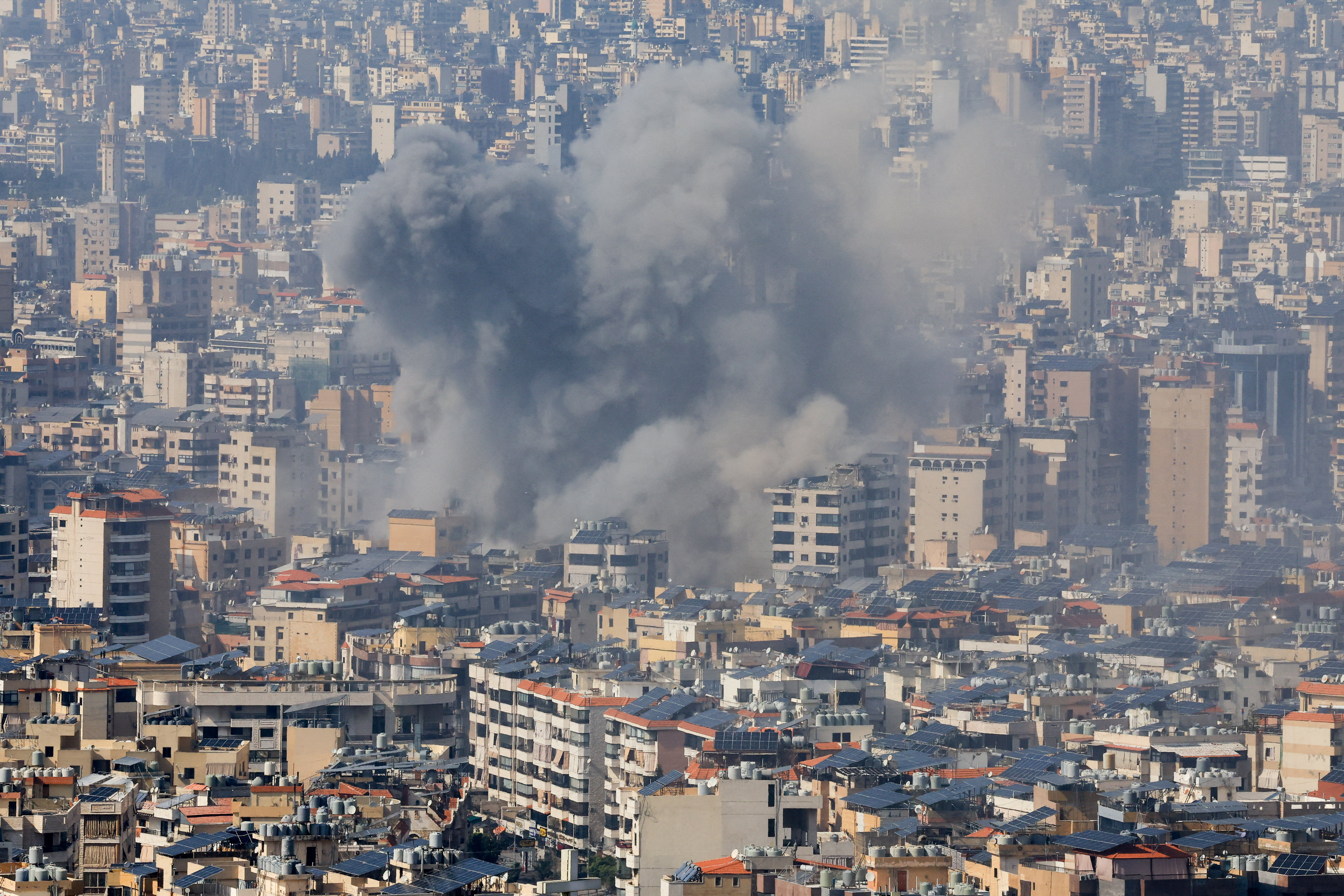 Escalation between Hezbollah and Israel, amid the U.S.-Israeli conflict with Iran, in Beirut
