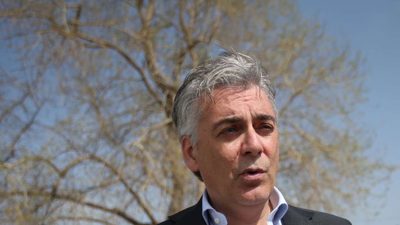UNIFIL's Andrea Tenenti speaks during interview with Reuters in Naqoura