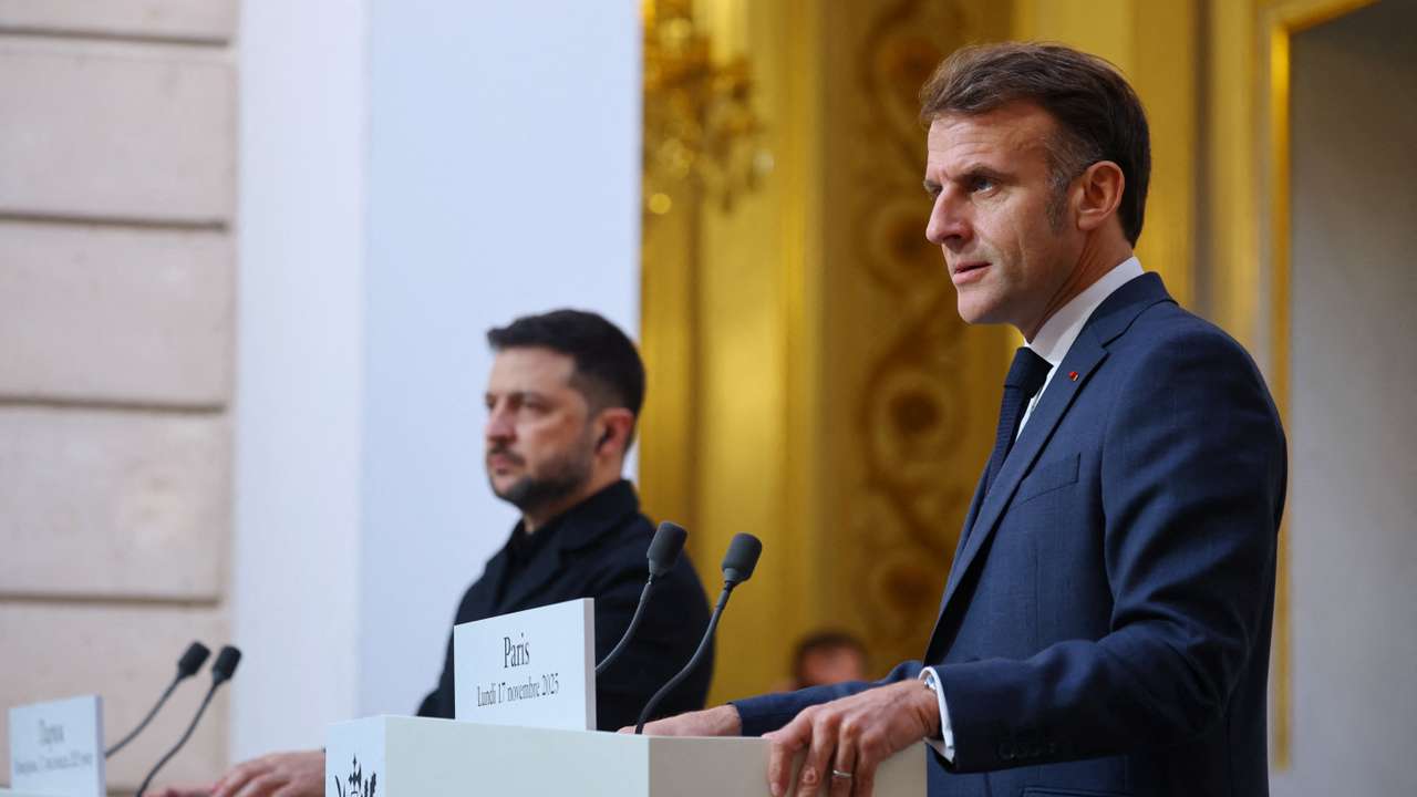 France's Macron meets Ukraine's Zelenskiy at the Elysee Palace in Paris