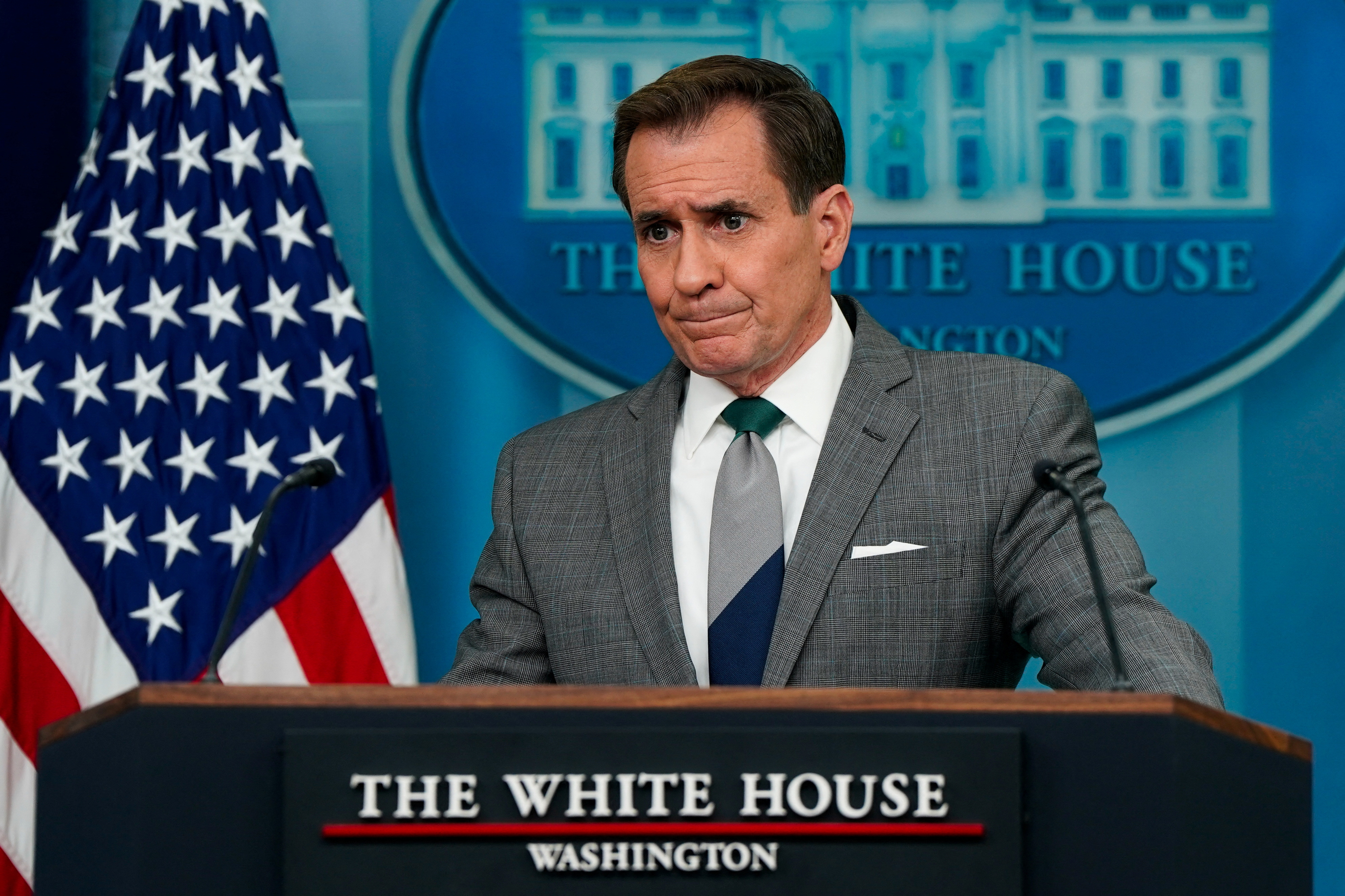 White House Press Secretary Karine Jean-Pierre holds a briefing at the White House in Washington