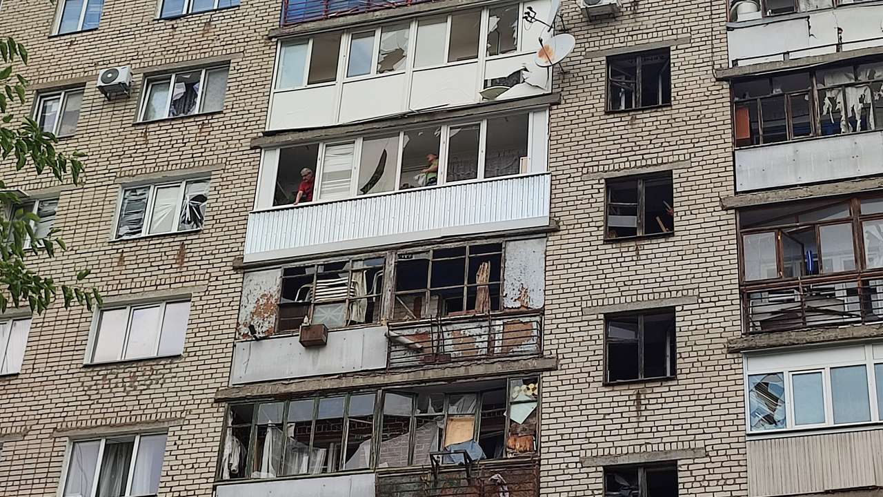 Aftermath of a Russian missile attack in Mykolaiv